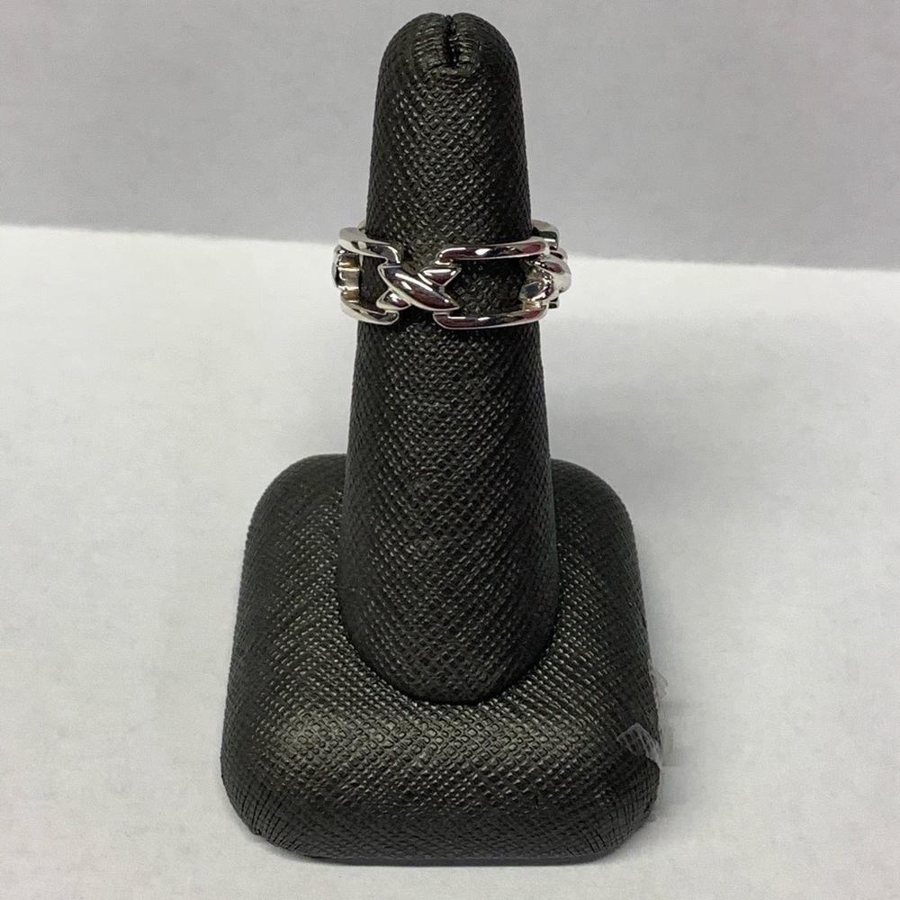 Tiffany & Co. silver signature bar X ring